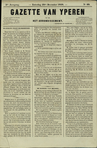 Gazette van Yperen (1857-1862) 1858-12-18
