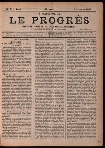 Le Progrès (1841-1914) 1887-01-27