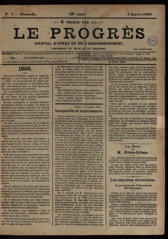 Le Progrès (1841-1914) 1896-01-05