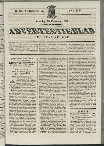 Het Advertentieblad (1825-1914) 1852-02-28