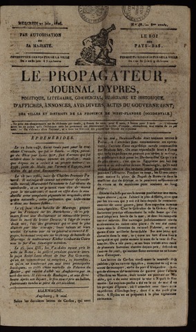 Le Propagateur (1818-1871) 1826-06-21