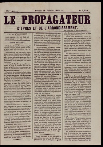 Le Propagateur (1818-1871) 1865-01-28