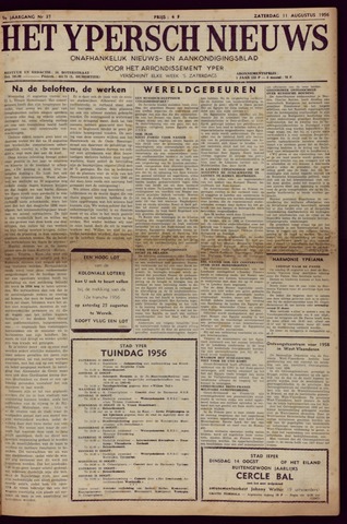 Het Ypersch nieuws (1929-1971) 1956-08-11
