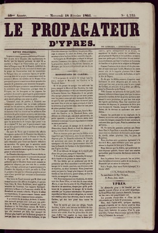 Le Propagateur (1818-1871) 1863-02-18