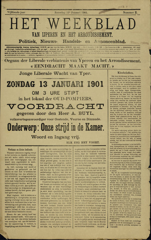 Het weekblad van Ijperen (1886 - 1906) 1901-01-12