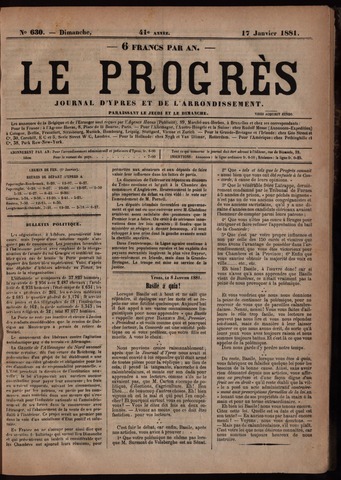 Le Progrès (1841-1914) 1881-01-17