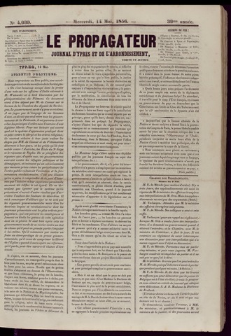 Le Propagateur (1818-1871) 1856-05-14