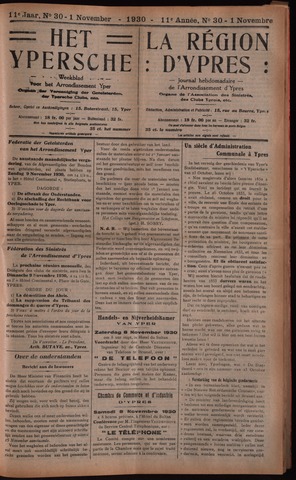 Het Ypersch nieuws (1929-1971) 1930-11-01