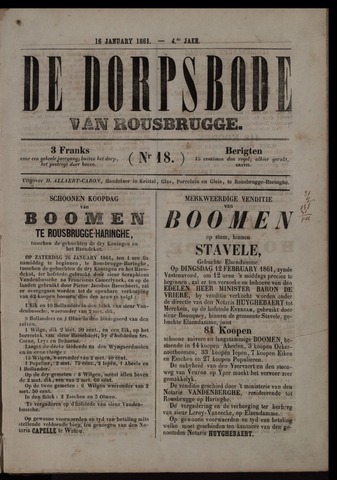 De Dorpsbode van Rousbrugge (1856-1866) 1861-01-16