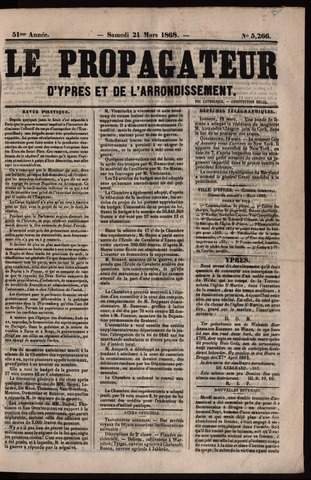 Le Propagateur (1818-1871) 1868-03-21