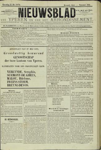 Nieuwsblad van Yperen en van het Arrondissement (1872-1912) 1872-05-25