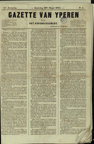 Gazette van Yperen (1857-1862) 1857