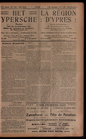 Het Ypersch nieuws (1929-1971) 1932-07-23