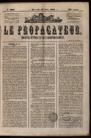 Le Propagateur (1818-1871) 1843-06-21