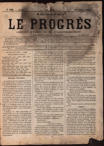 Le Progrès (1841-1914) 1883-07-12