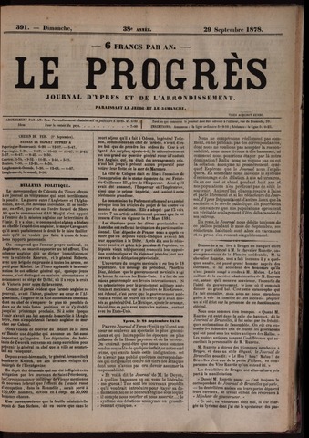 Le Progrès (1841-1914) 1878-09-29