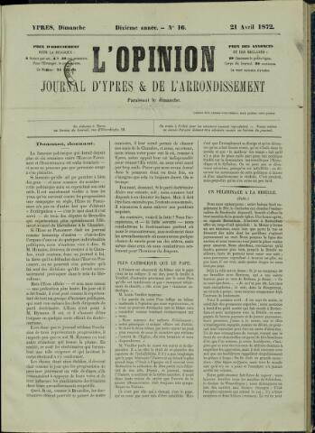 L’Opinion (1863 - 1873) 1872-04-21