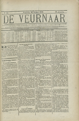 De Veurnaar (1838-1937) 1889-10-30