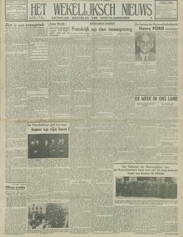 Het Wekelijks Nieuws (1946-1990) 1947-04-12