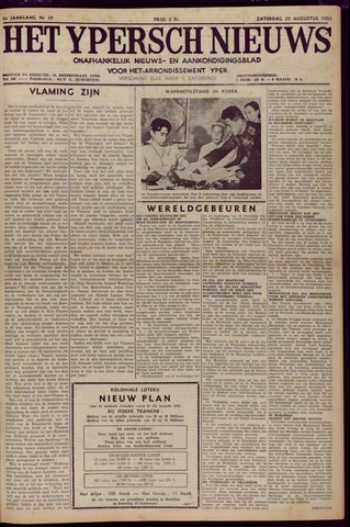 Het Ypersch nieuws (1929-1971) 1953-08-29
