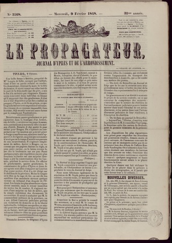 Le Propagateur (1818-1871) 1848-02-09
