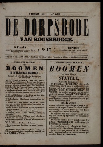 De Dorpsbode van Rousbrugge (1856-1866) 1861-01-09