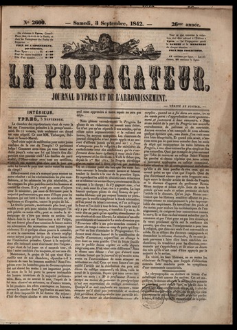 Le Propagateur (1818-1871) 1842-09-03