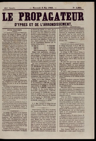 Le Propagateur (1818-1871) 1865-05-03