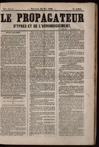 Le Propagateur (1818-1871) 1866-05-23