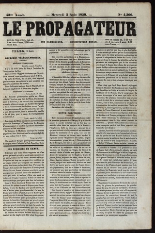 Le Propagateur (1818-1871) 1859-08-03