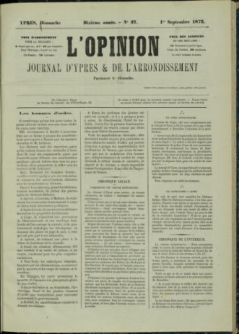 L’Opinion (1863 - 1873) 1872-09-01