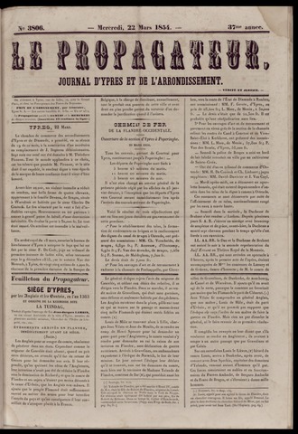 Le Propagateur (1818-1871) 1854-03-22