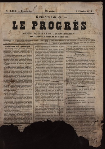 Le Progrès (1841-1914) 1873-02-09