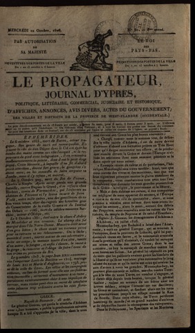 Le Propagateur (1818-1871) 1826-10-10