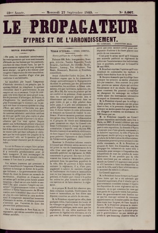 Le Propagateur (1818-1871) 1865-09-27