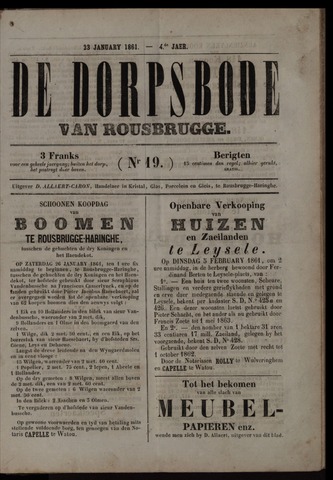 De Dorpsbode van Rousbrugge (1856-1857 en 1860-1862) 1861-01-23