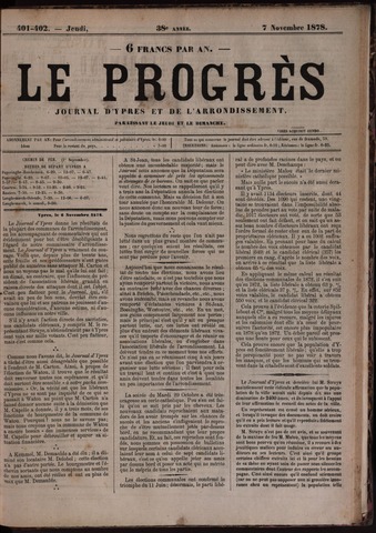 Le Progrès (1841-1914) 1878-11-07