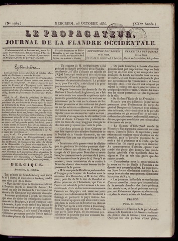 Le Propagateur (1818-1871) 1836-10-26