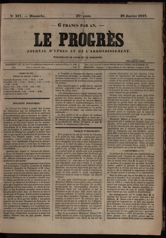 Le Progrès (1841-1914) 1877-01-28
