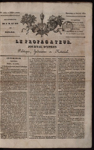 Le Propagateur (1818-1871) 1830-07-14