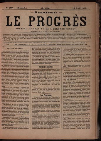 Le Progrès (1841-1914) 1882-04-16
