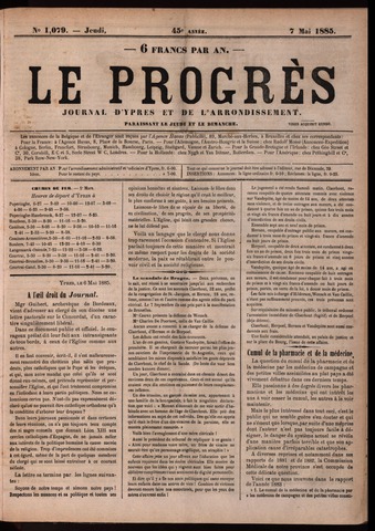 Le Progrès (1841-1914) 1885-05-07