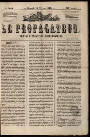 Le Propagateur (1818-1871) 1843-02-18