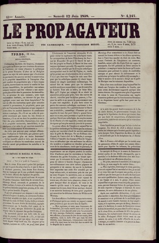 Le Propagateur (1818-1871) 1858-06-12