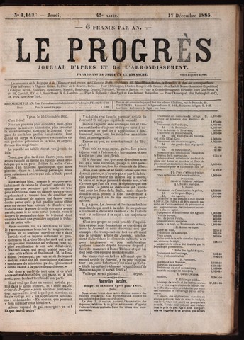 Le Progrès (1841-1914) 1885-12-17