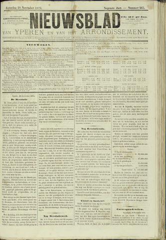 Nieuwsblad van Yperen en van het Arrondissement (1872-1912) 1874-11-28