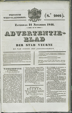 Het Advertentieblad (1825-1914) 1846-11-21