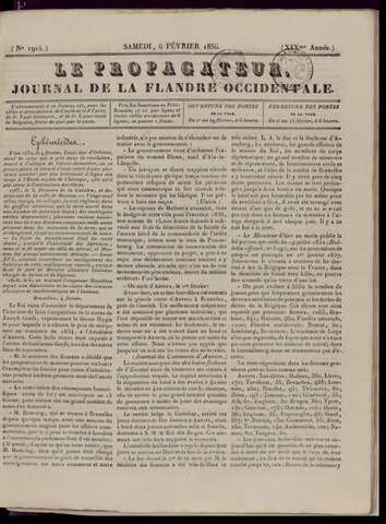 Le Propagateur (1818-1871) 1836-02-06