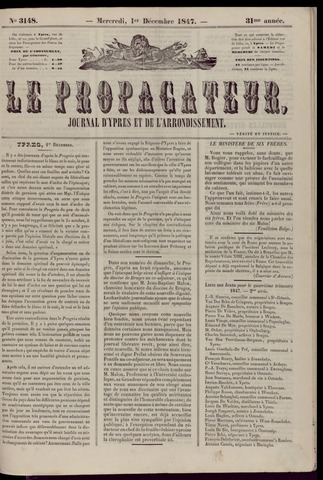 Le Propagateur (1818-1871) 1847-12-01