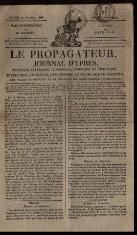 Le Propagateur (1818-1871) 1826-10-21